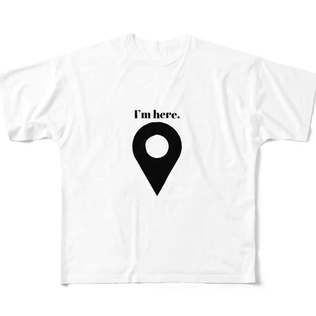 Sounds Focus&RelaxのI’ｍ here. All-Over Print T-Shirt