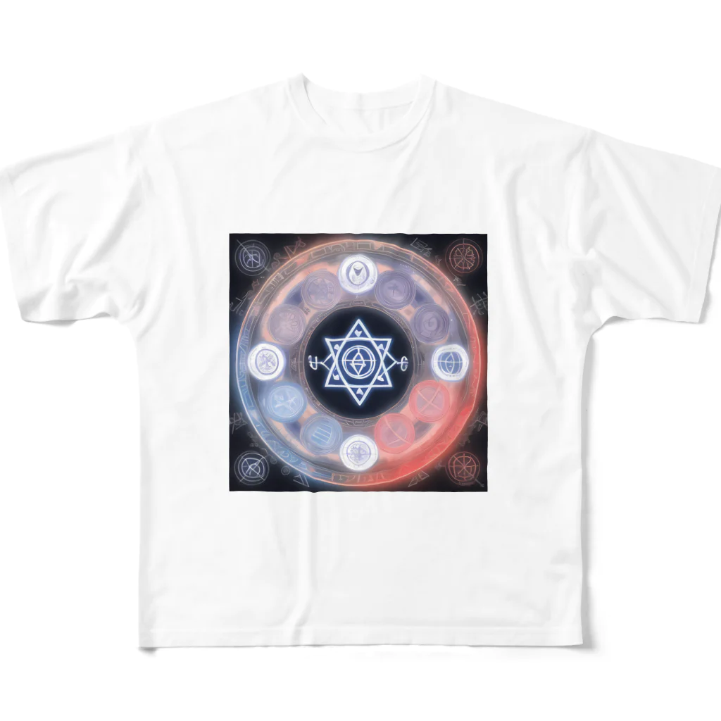 幻想の館の不思議模様・円 All-Over Print T-Shirt