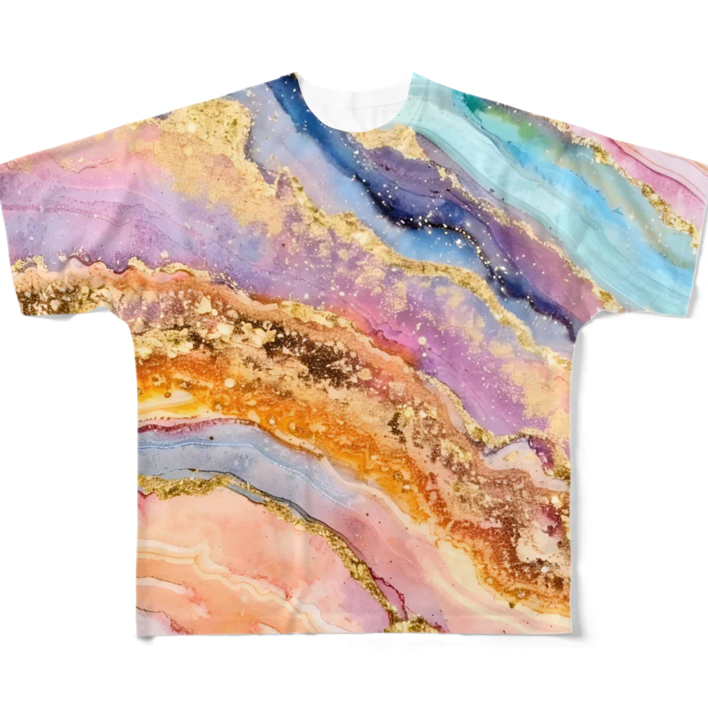 Erika_ArtistryのGeological Jazz #02 All-Over Print T-Shirt