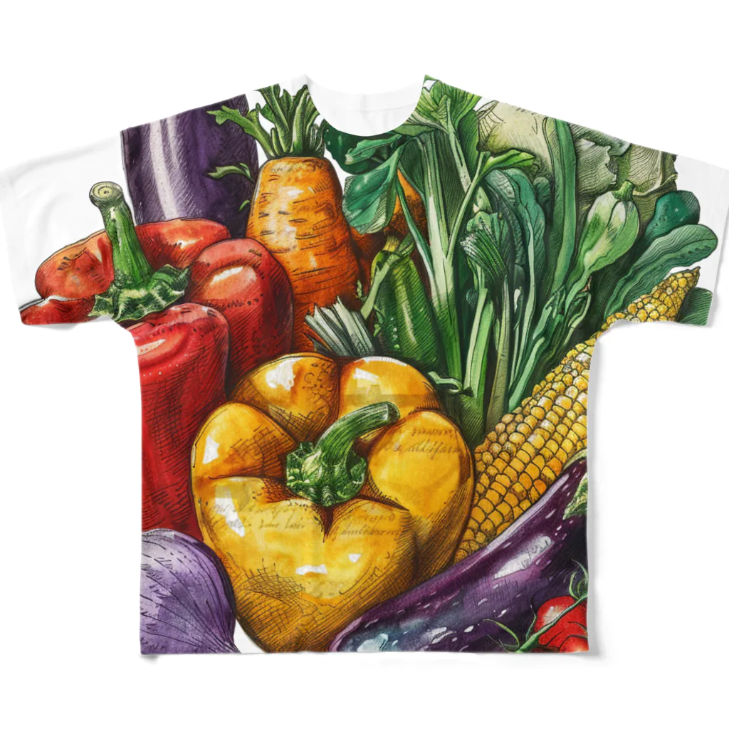 MistyStarkの野菜生活　#001 フルグラフィックTシャツ