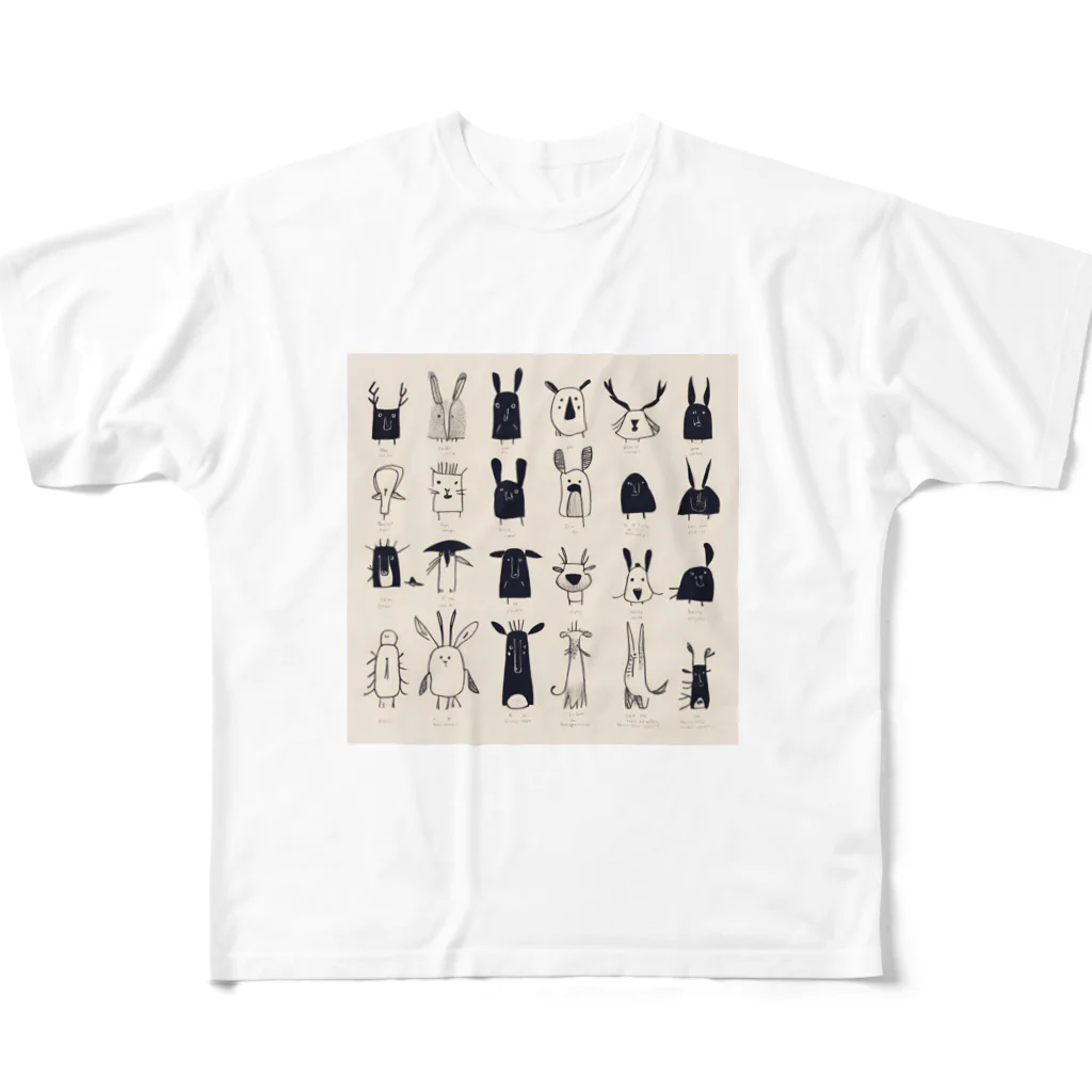 crpのふしぎないきもの All-Over Print T-Shirt