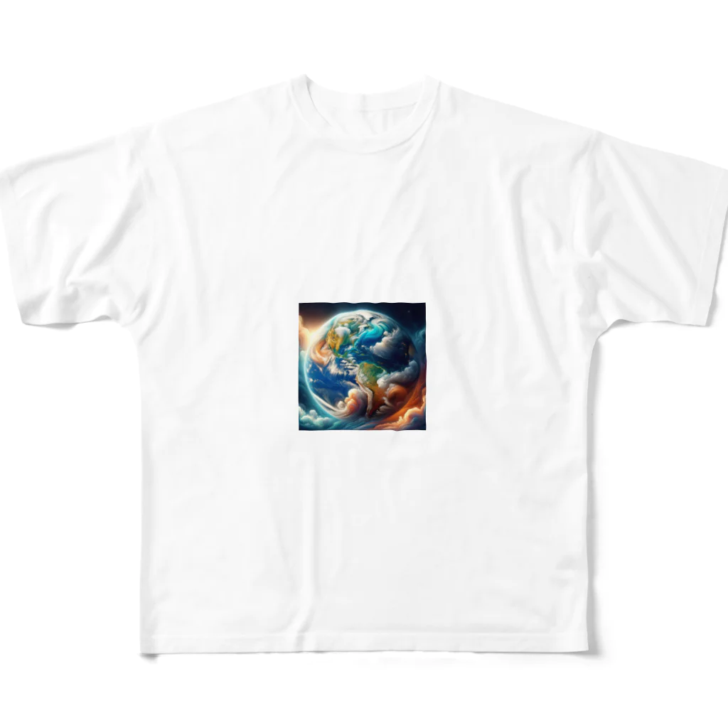 podotataのマグニフィセント地球 All-Over Print T-Shirt