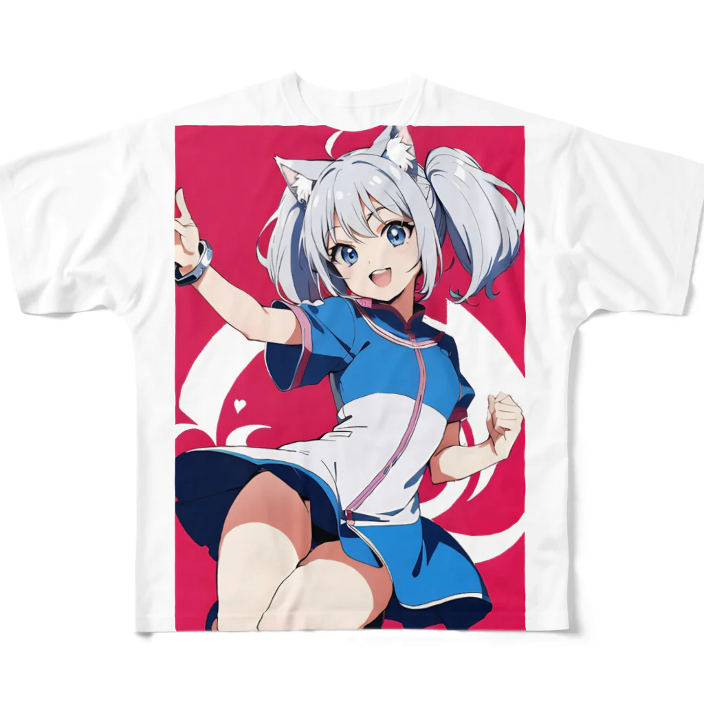 魔法猫少女ルナの魔法猫少女ルナ　マスキングデザイン17 All-Over Print T-Shirt