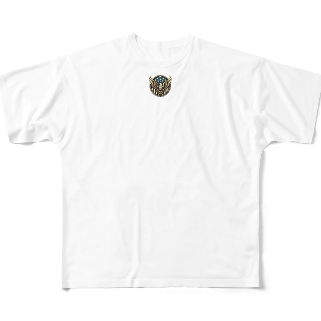 AREUSの幸運の鳥　美しい羽のきらめきと力強い姿 All-Over Print T-Shirt