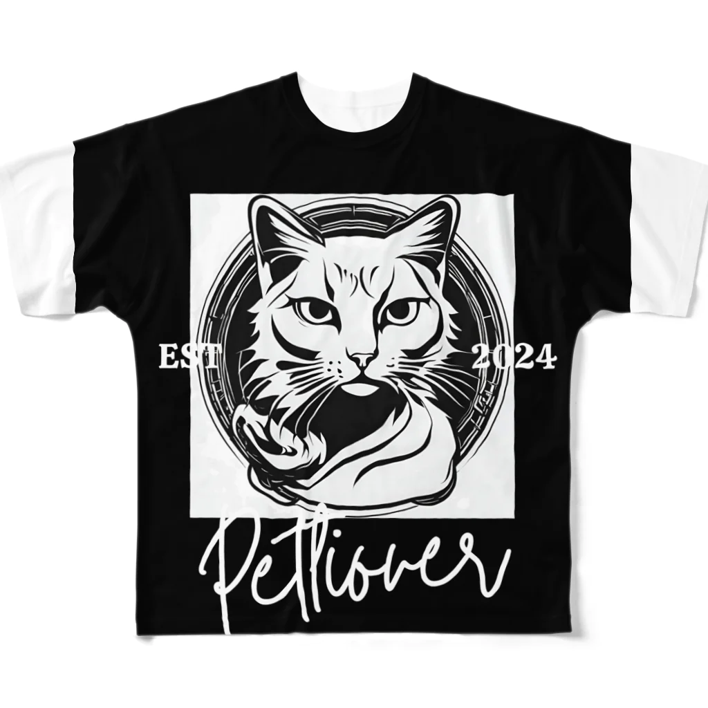 SERIY_SHOPの勇敢な猫戦士 All-Over Print T-Shirt