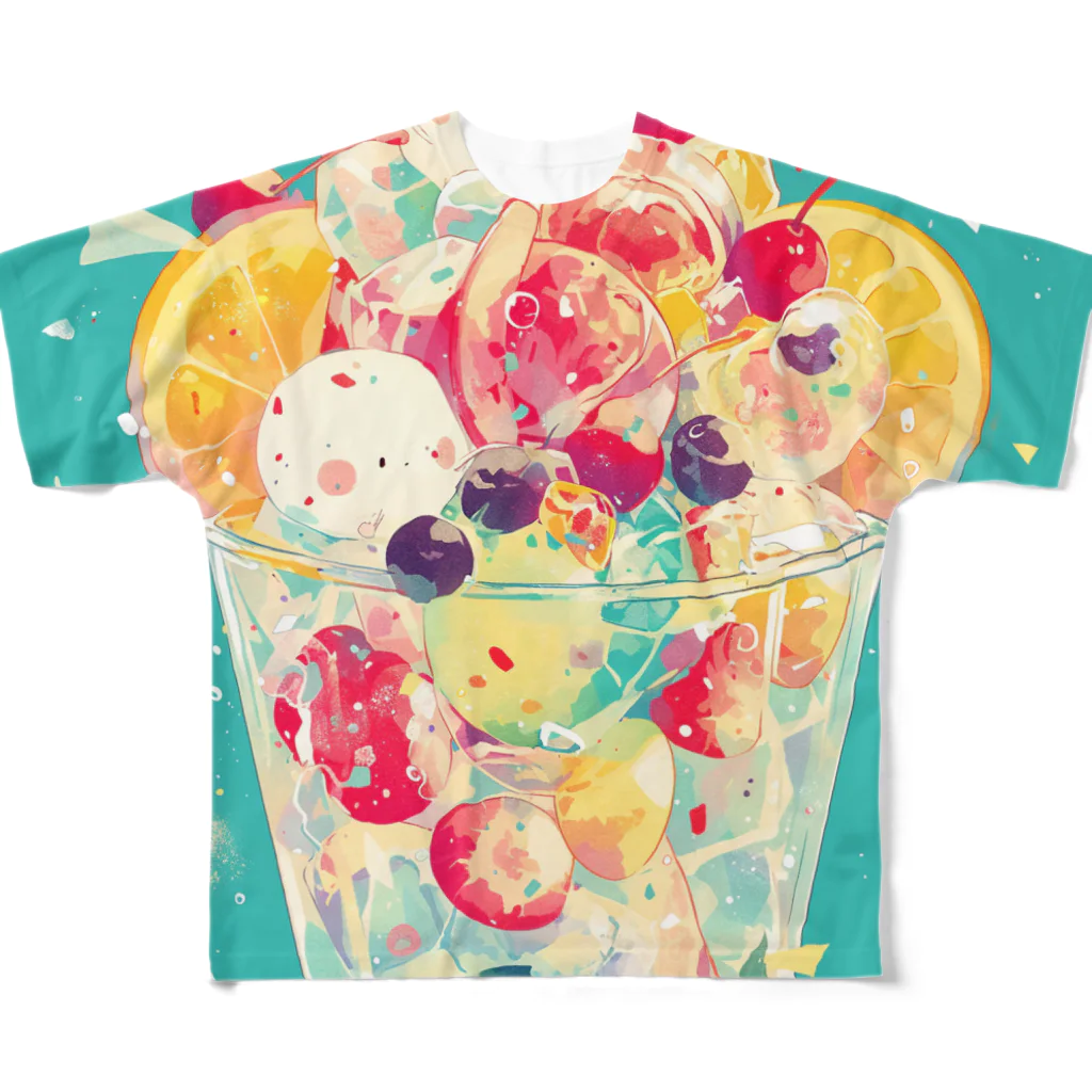 AQUAMETAVERSEの華やかな果実のシンフォニー Marsa 106 All-Over Print T-Shirt