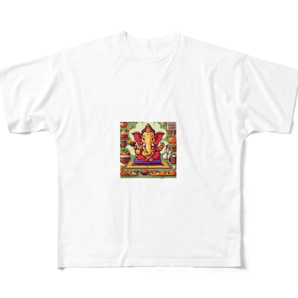 ganeshaの料理を楽しむガネーシャ All-Over Print T-Shirt