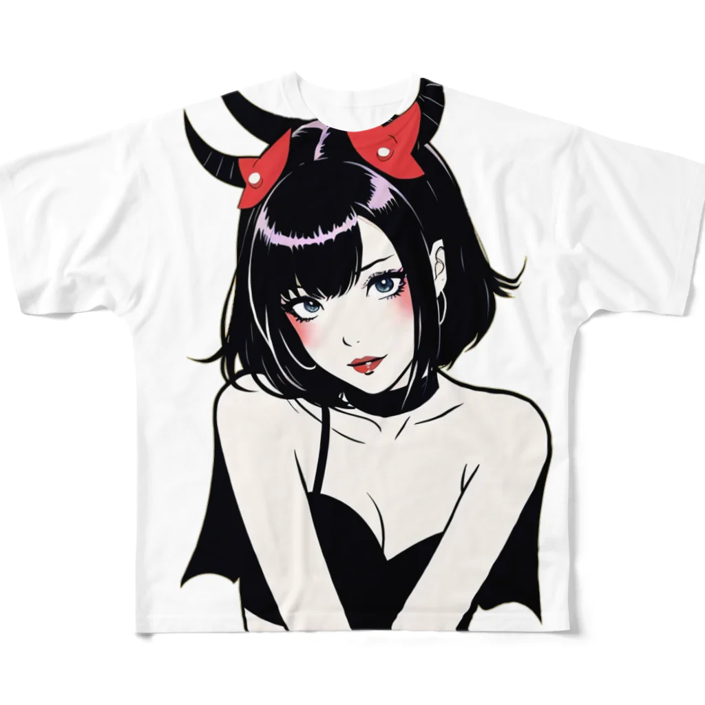 AI美女グラビアアートの異世界ラウンジ〜ヘレン・アイナ〜 All-Over Print T-Shirt