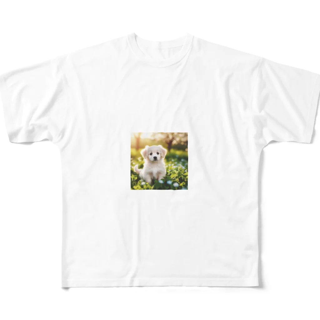 DOG SHOP🐕のふわふわワンちゃんグッズ フルグラフィックTシャツ