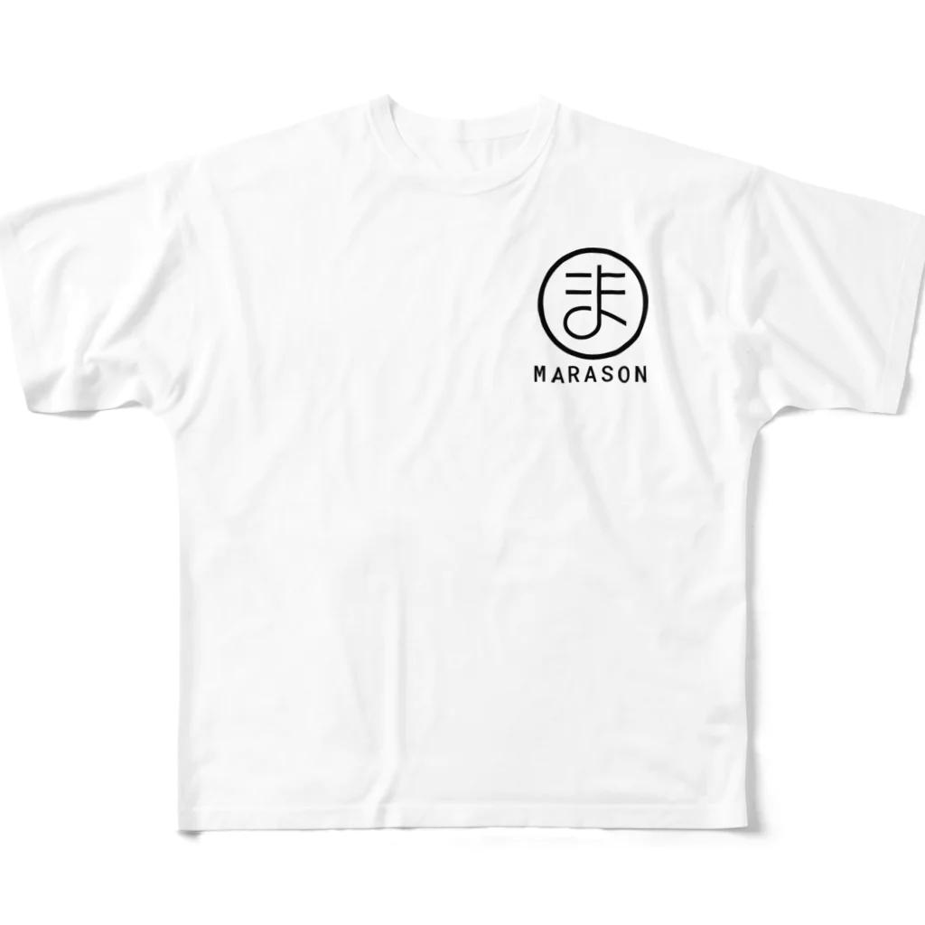 てぃーしゃつ屋のマラソン完走Tシャツ フルグラフィックTシャツ