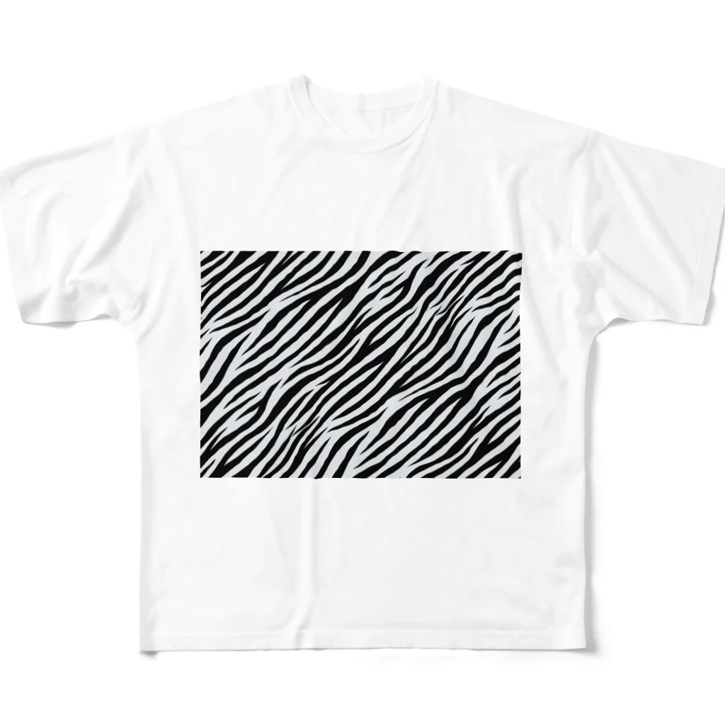 シマのゼブラ柄に期待を求めて All-Over Print T-Shirt