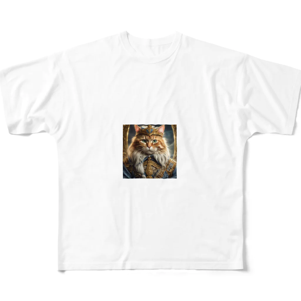 だんのんの猫王国の王様 フルグラフィックTシャツ