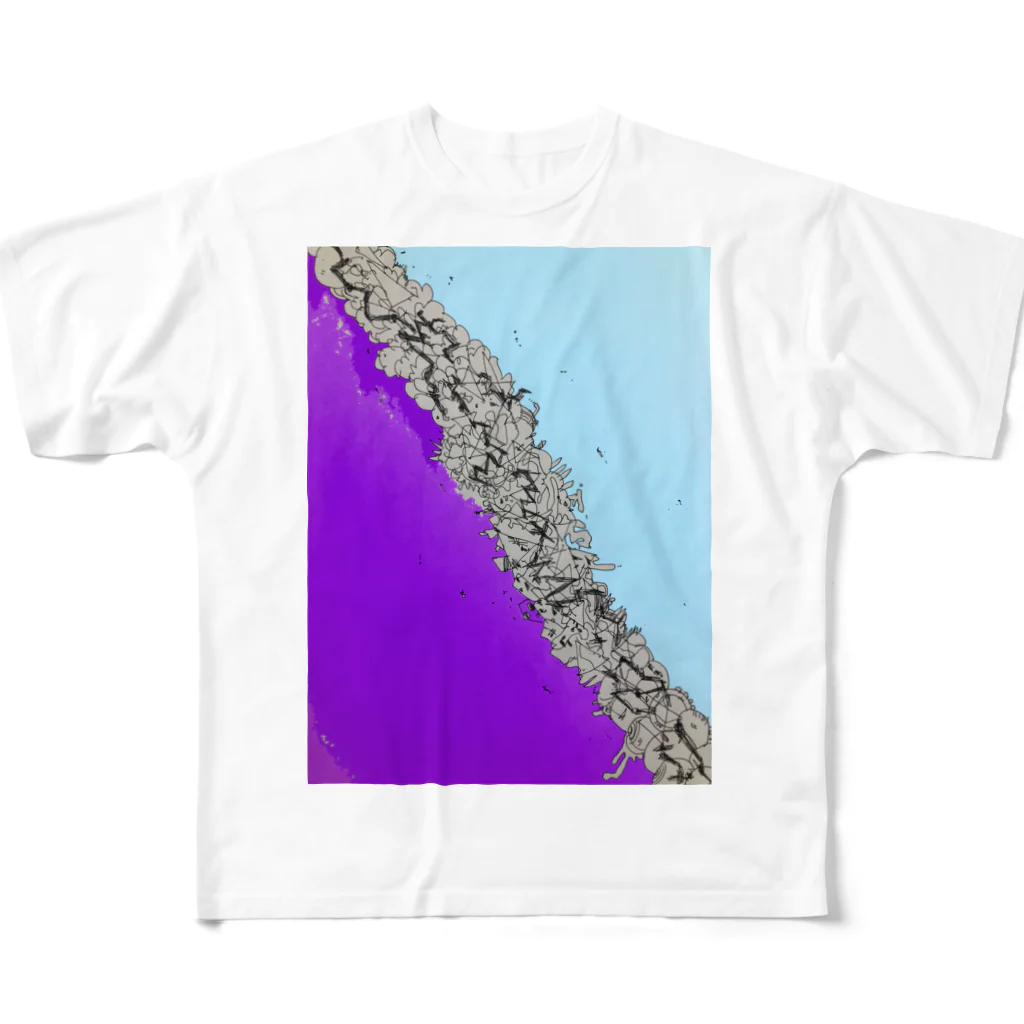 BEYOND_BEYONDの紫浄土 All-Over Print T-Shirt