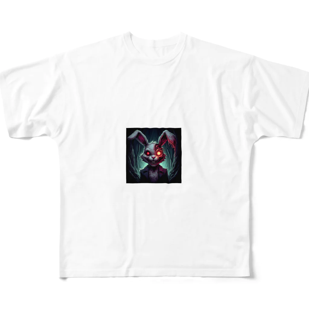 かんぱい工房のホラーウサギ All-Over Print T-Shirt