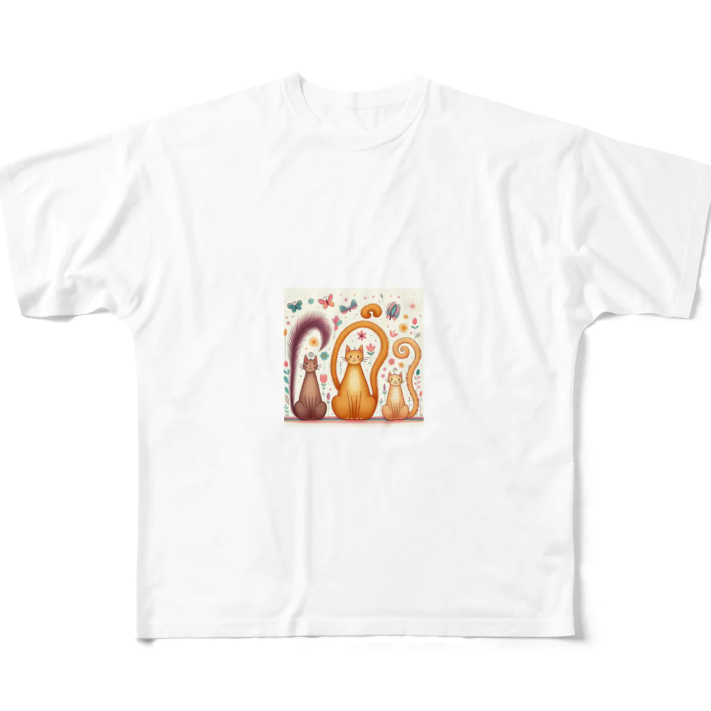 Akiraの猫 All-Over Print T-Shirt