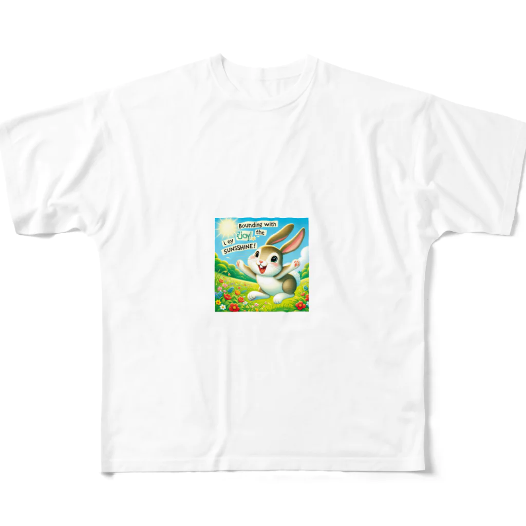 Yuya-Naganoの元気なウサギ フルグラフィックTシャツ