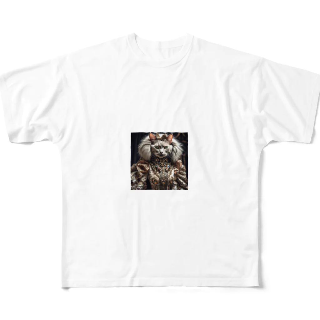 だんのんの猫王国の王様猫 All-Over Print T-Shirt