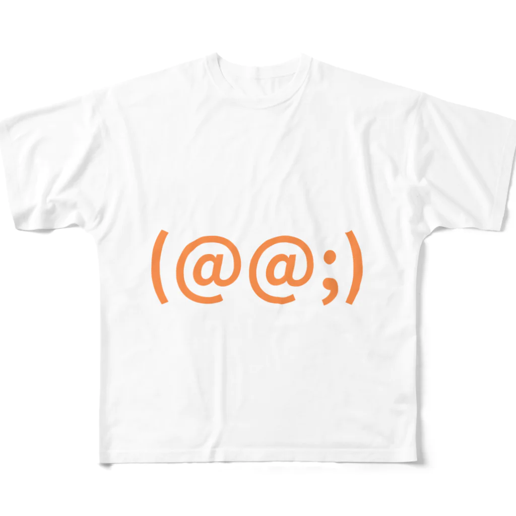 cocomomo777のかおもじ　焦り All-Over Print T-Shirt