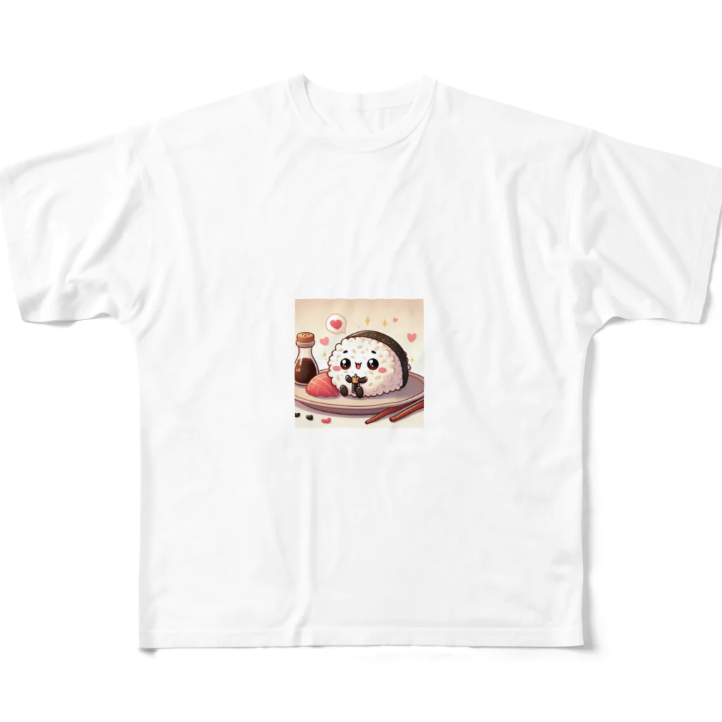 toto444のかわいいおにぎりくん🍙 フルグラフィックTシャツ