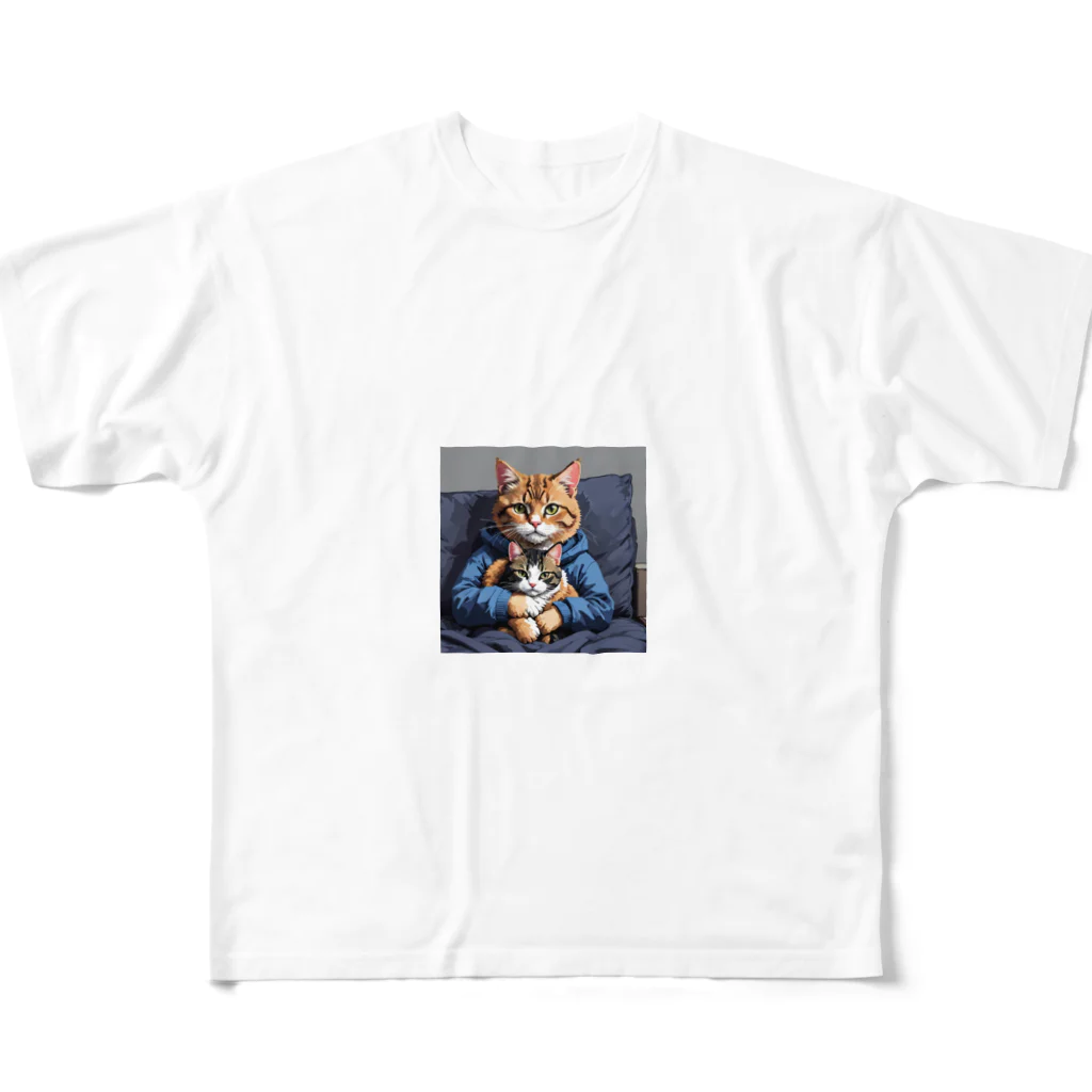 golkichiの猫to猫 フルグラフィックTシャツ