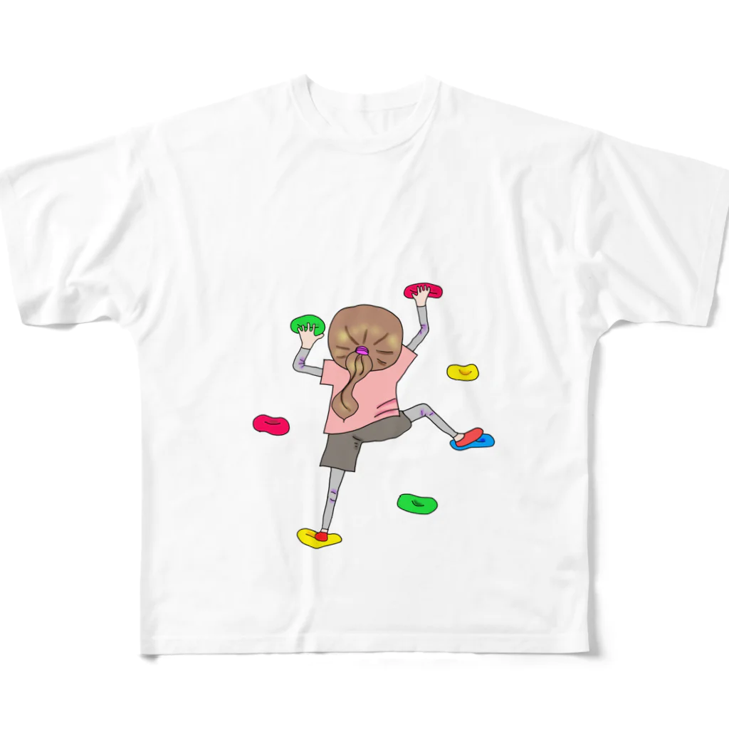 作りかけのたい焼きのロッククライマー　高山さん All-Over Print T-Shirt