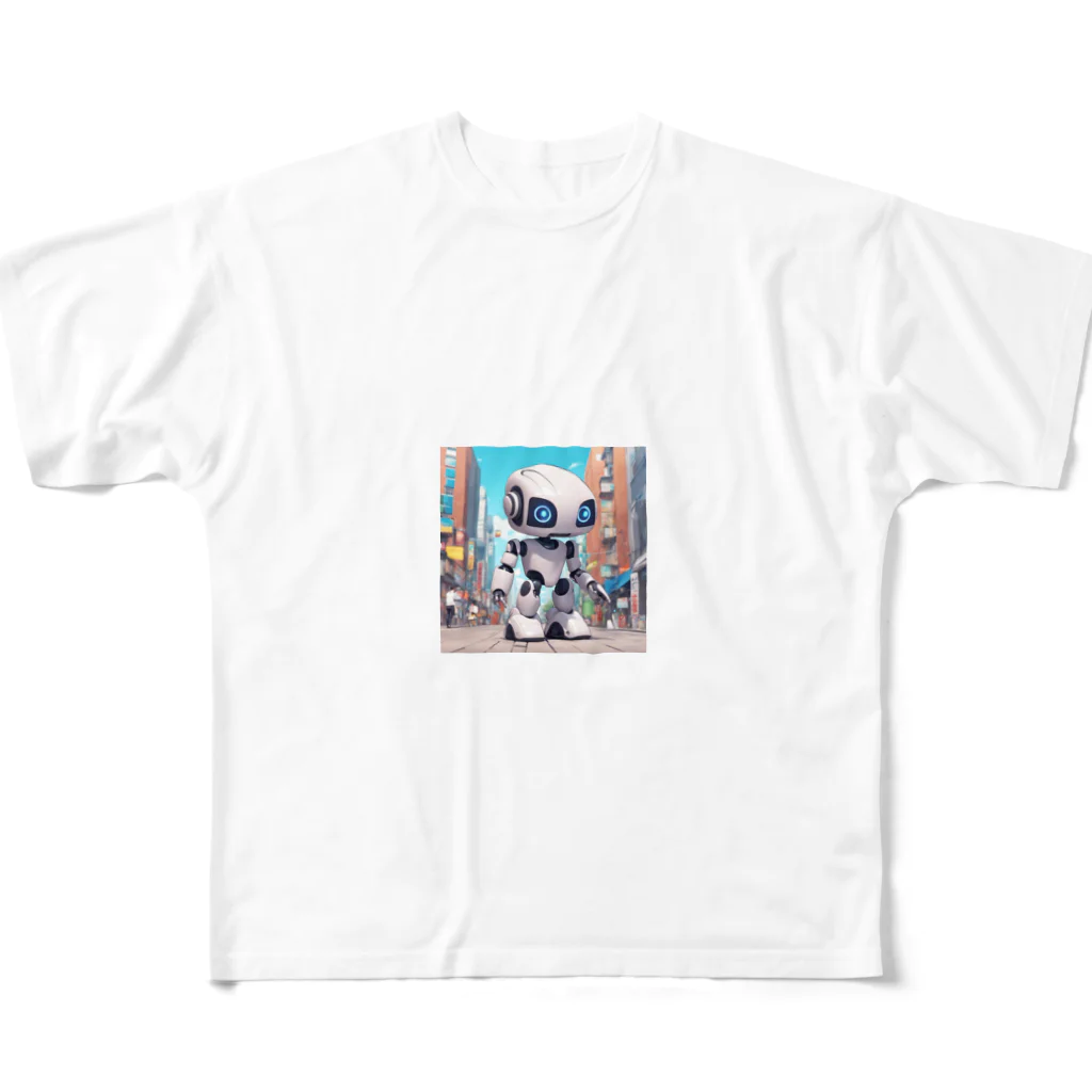 Freedomの可愛いロボットのイラストグッズ All-Over Print T-Shirt