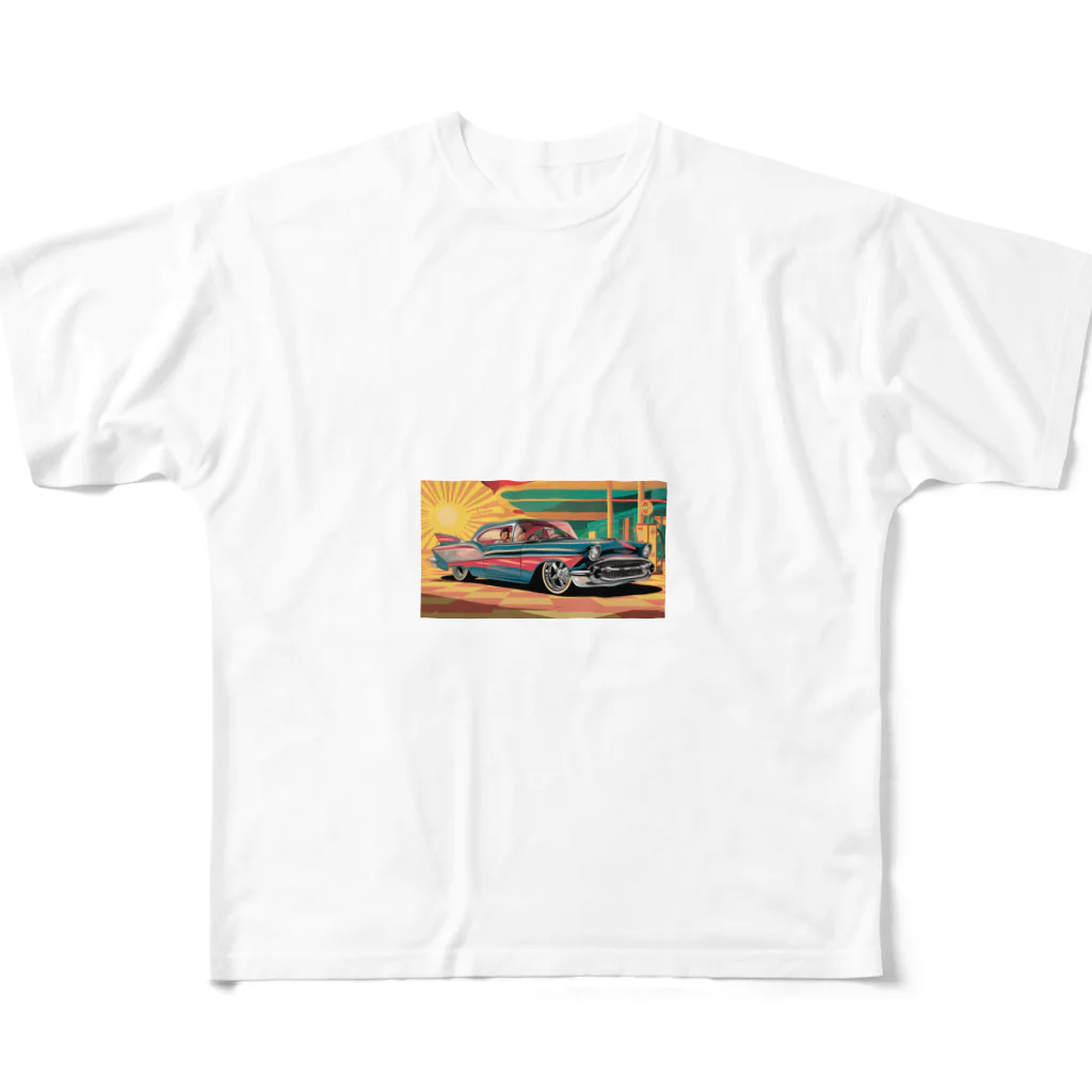 mochika21のレトロな車 フルグラフィックTシャツ