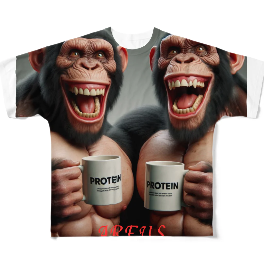 AREUSのAREUS× CHIMPANZEE#3 All-Over Print T-Shirt