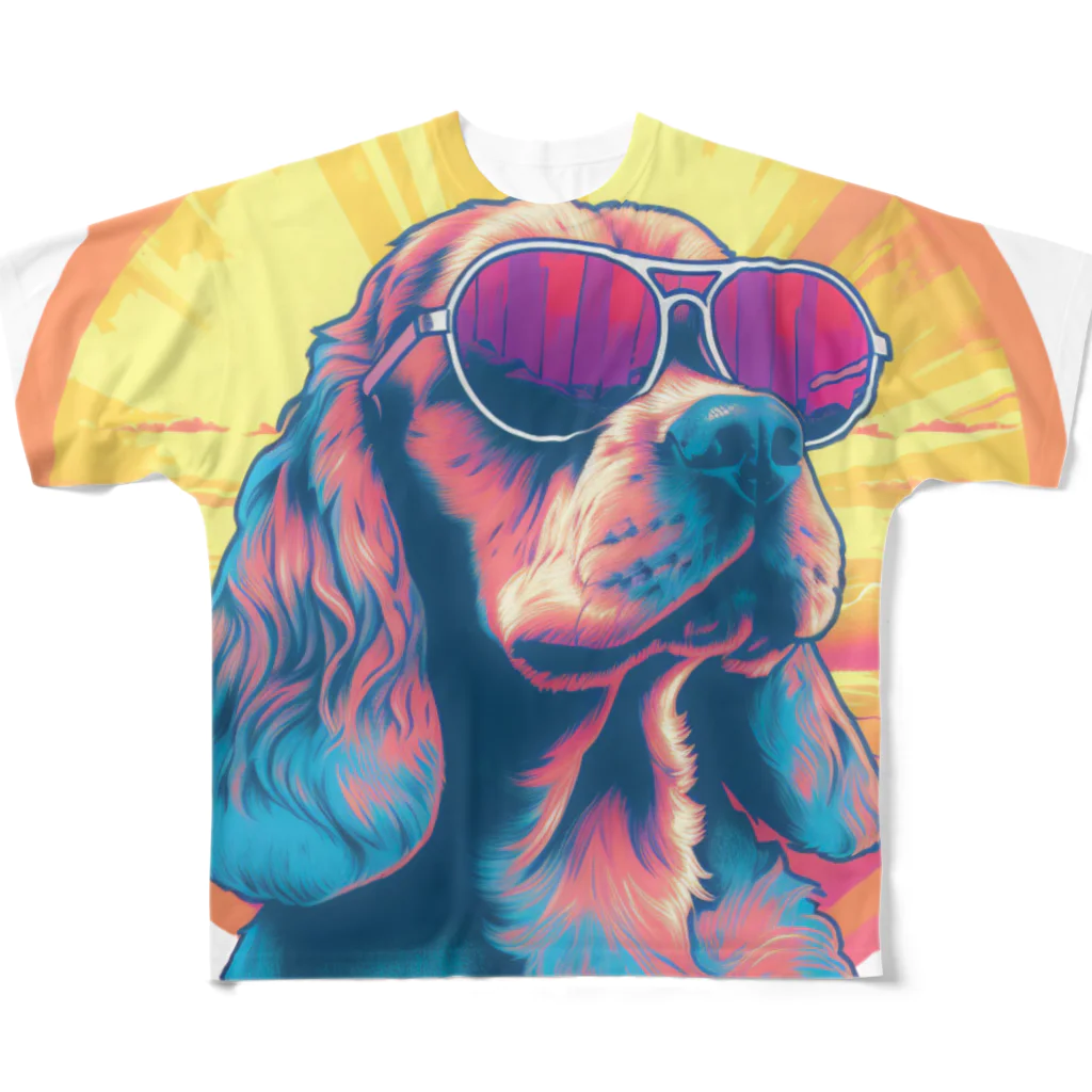 dogsdream8246のcocker sunset All-Over Print T-Shirt