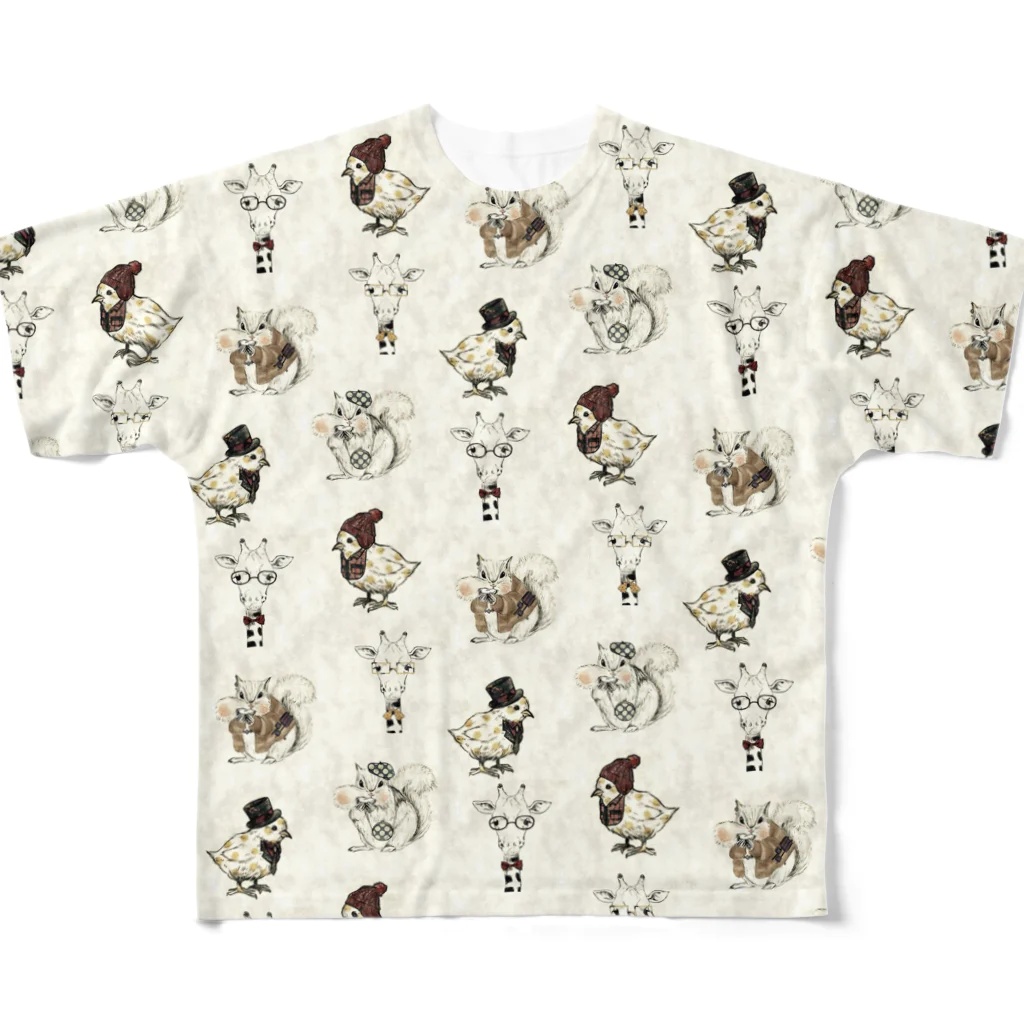 madein8☞shopのanimal フルグラフィックTシャツ