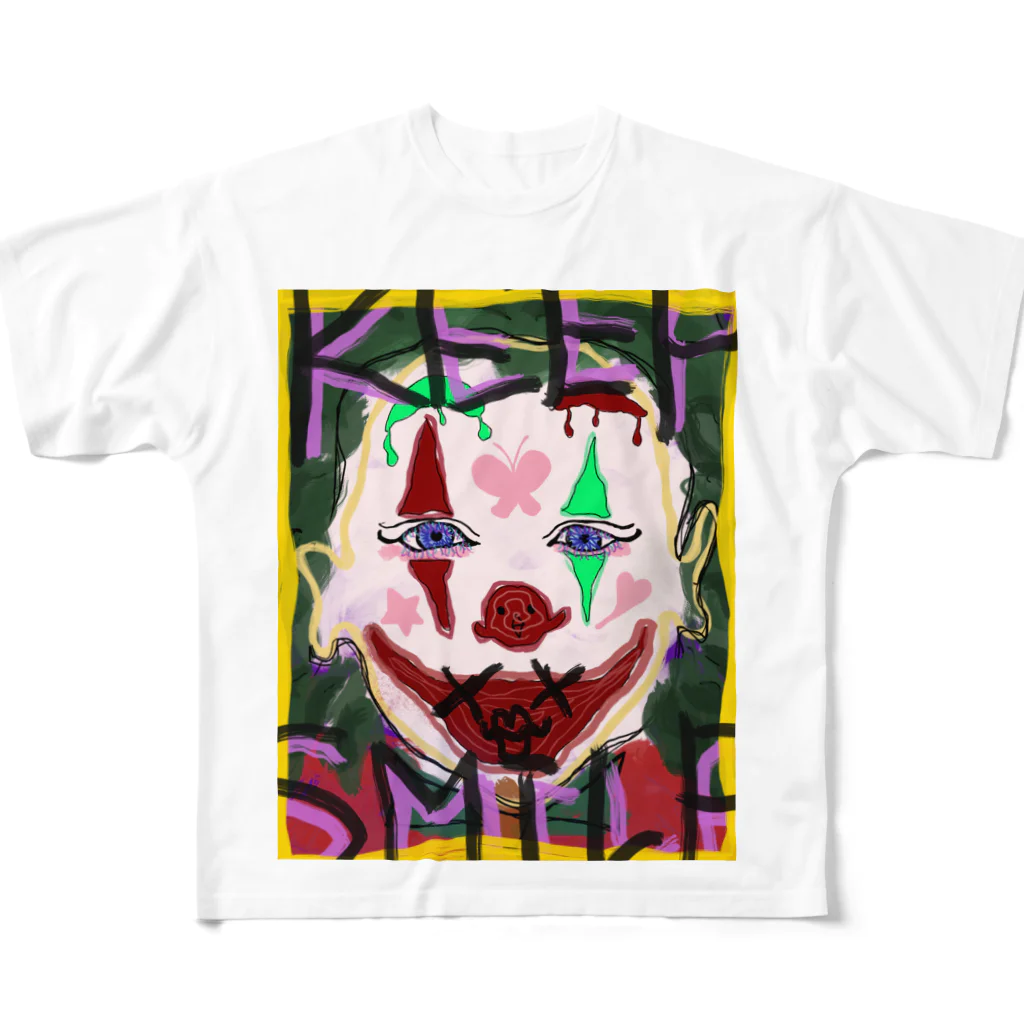 OCCULT MANIAのKEEP SMILE フルグラフィックTシャツ