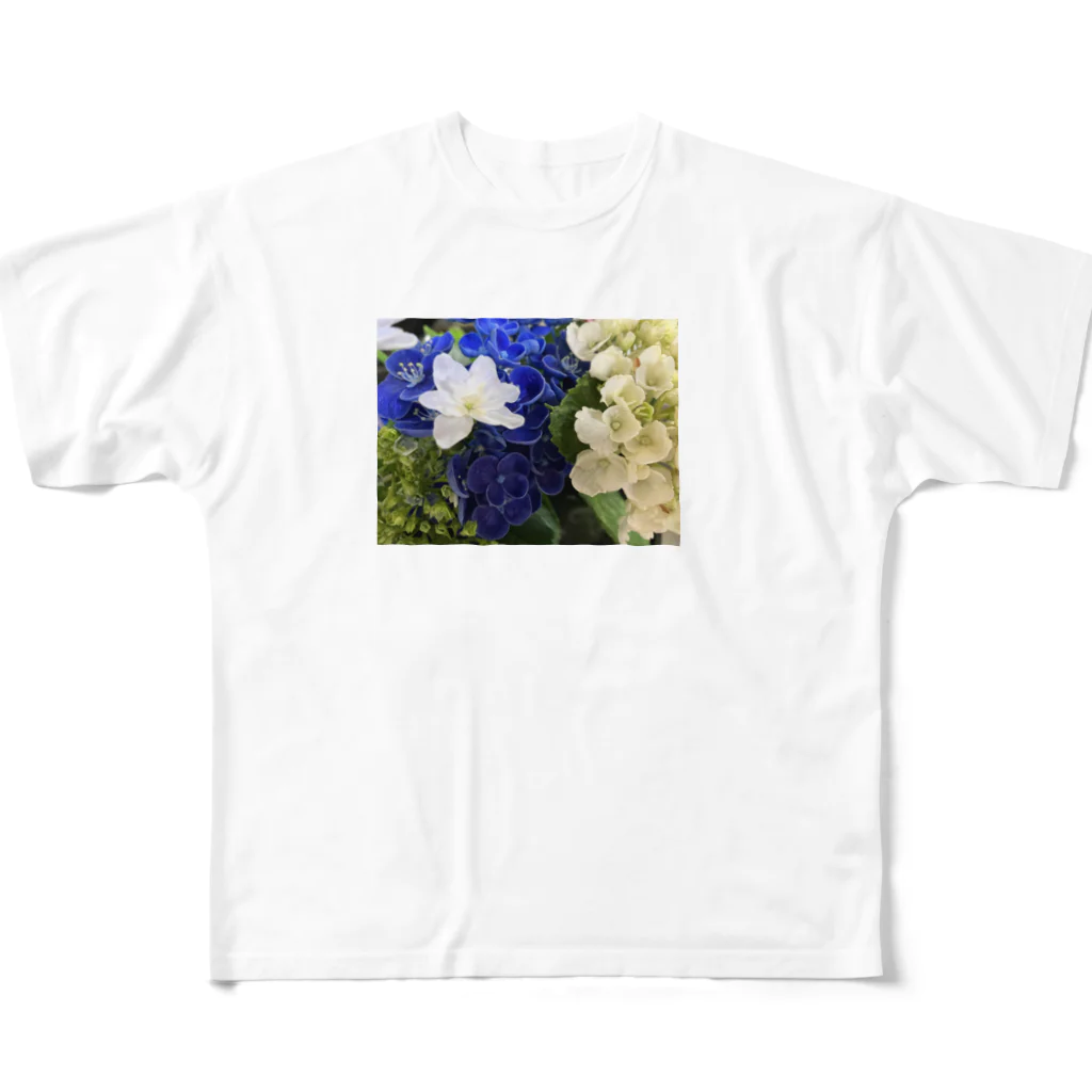 MomoTakaのいろいろな紫陽花たち フルグラフィックTシャツ