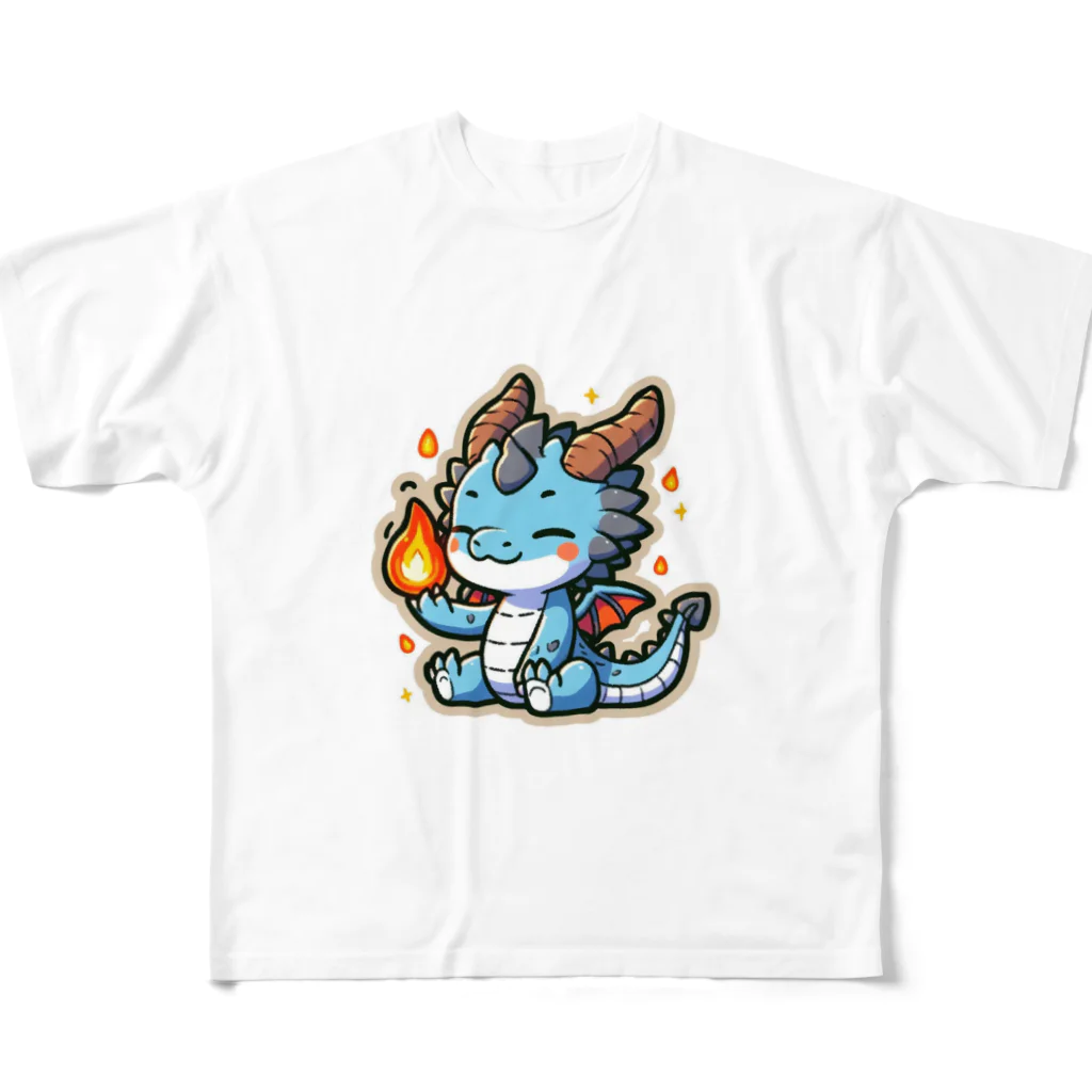 scarlet358のドラゴンくん フルグラフィックTシャツ