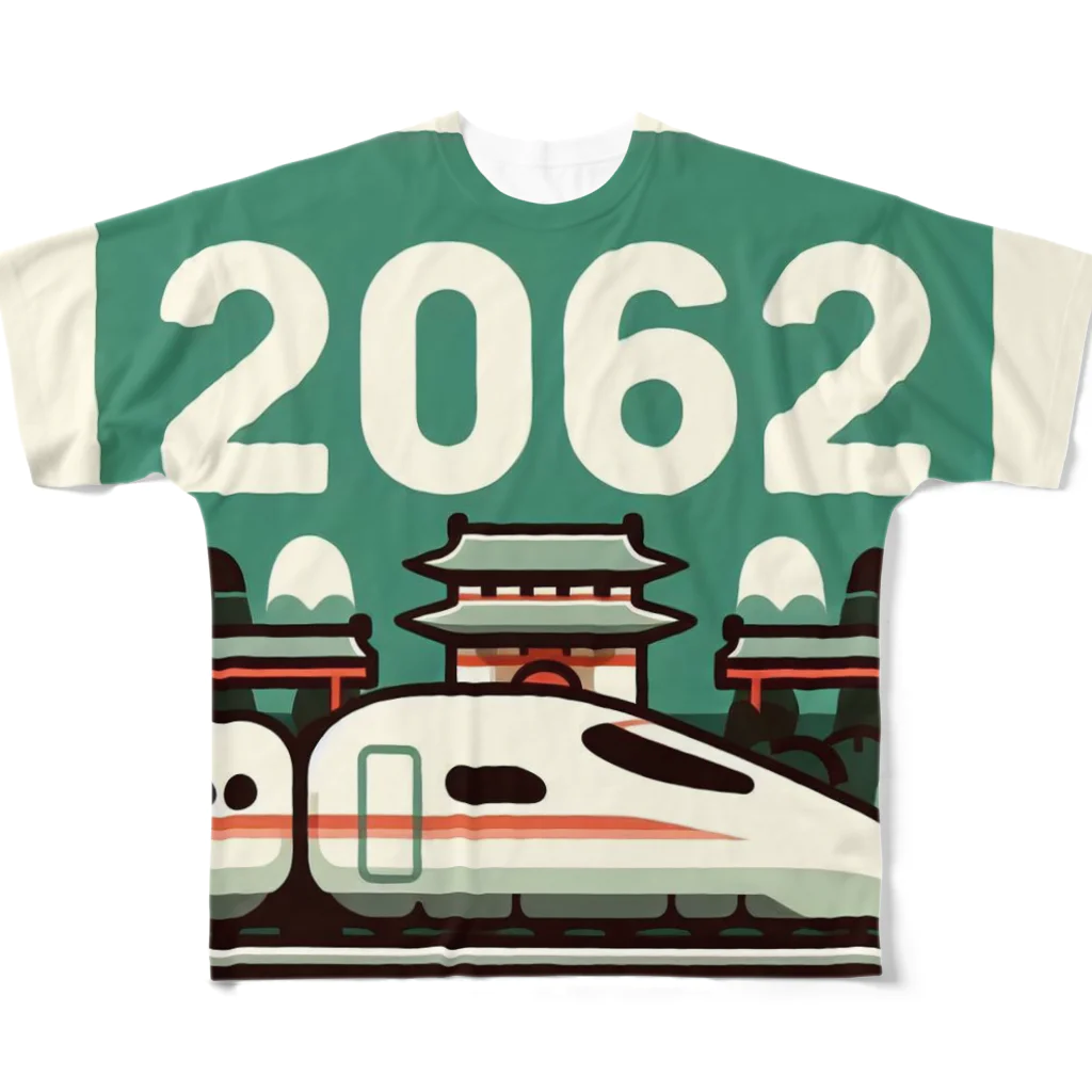 ヘッヘンのお店の【2062】アート フルグラフィックTシャツ