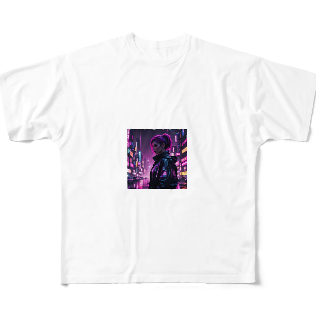 WataAmeProjectのネオン幻想: 運命を背負う者 All-Over Print T-Shirt