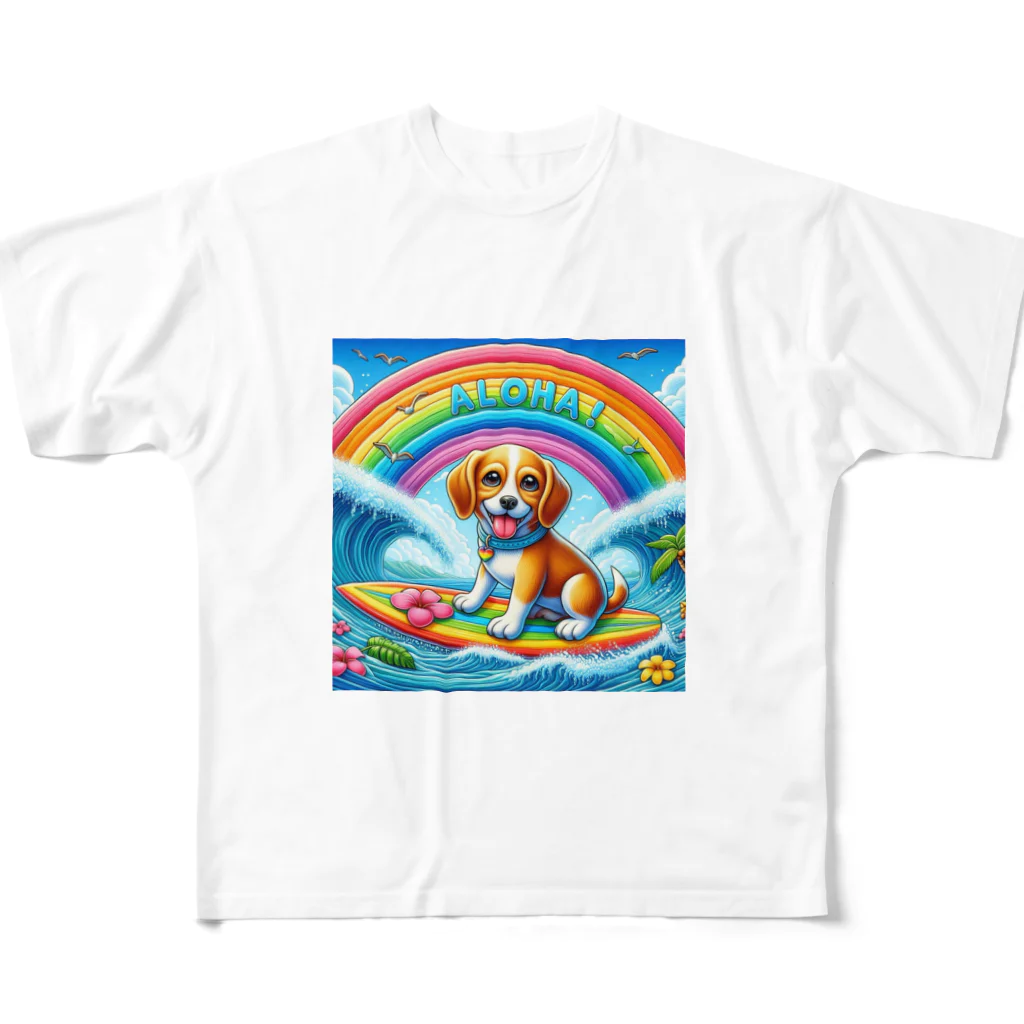 キューピットのアロハワンコ All-Over Print T-Shirt