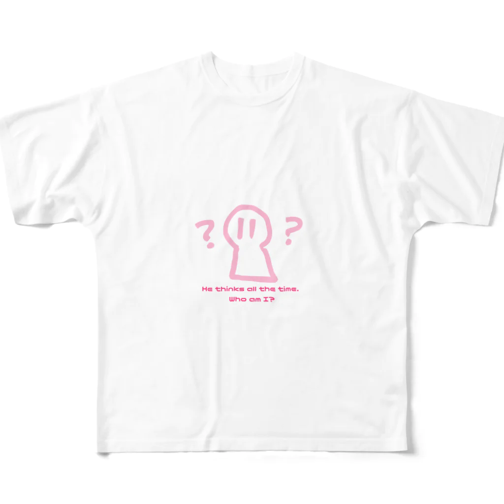 納豆ごはんの自分について考えるコンセント君 All-Over Print T-Shirt