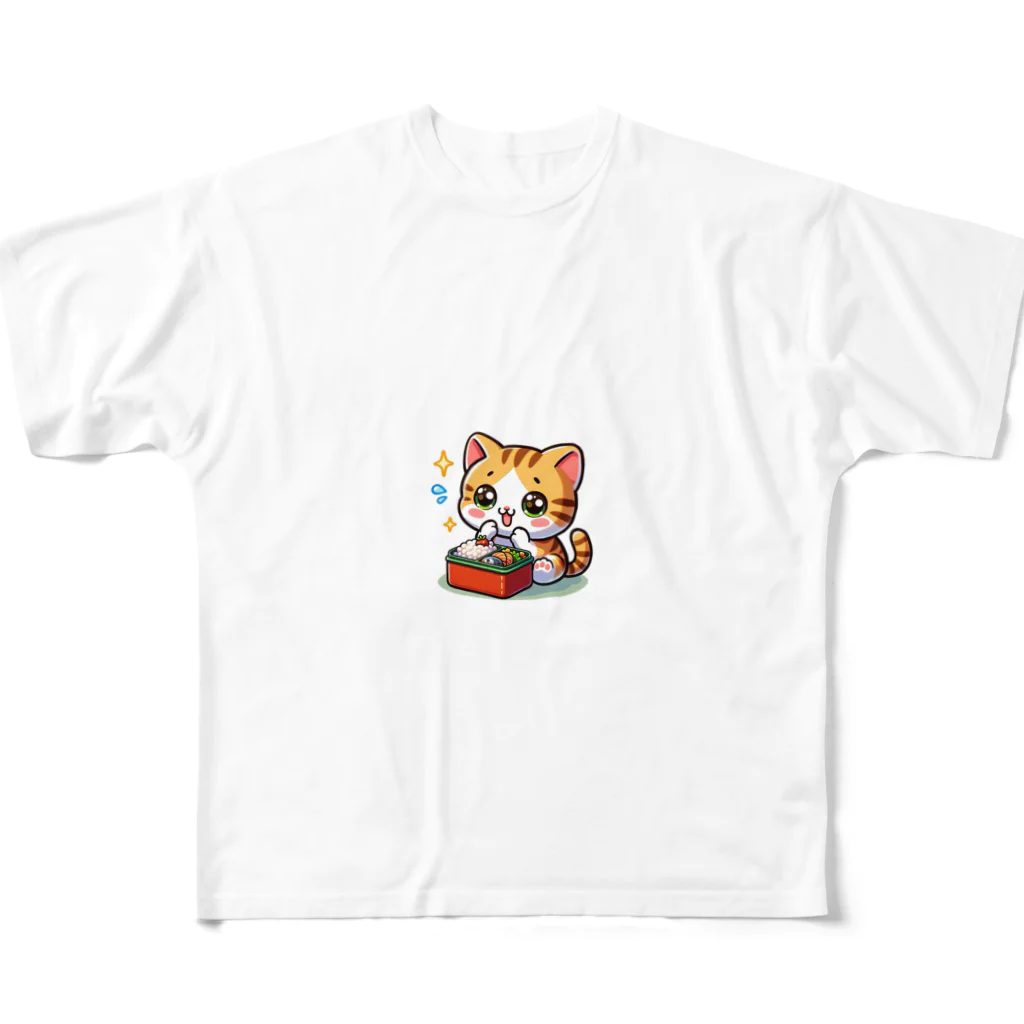 子猫カーニバルの子猫のお弁当タイム All-Over Print T-Shirt