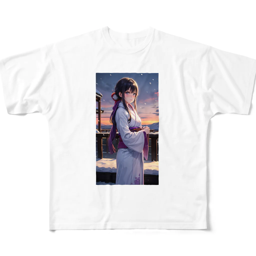 kimono_musume  AI artのscene5 All-Over Print T-Shirt