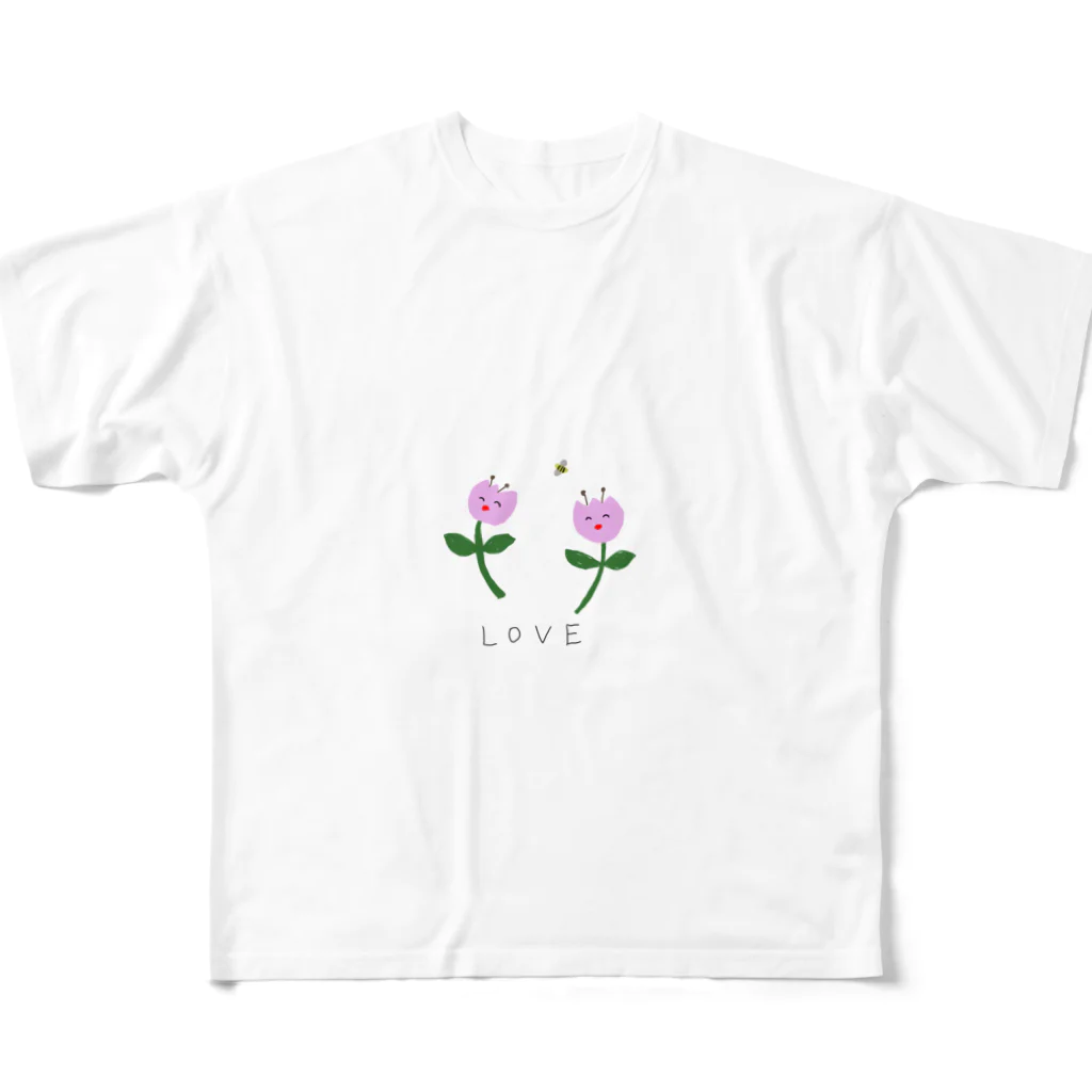 yoyoyoのラブチューリップ All-Over Print T-Shirt