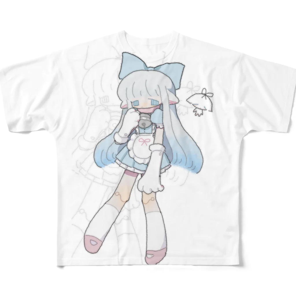 安楽死センターのsayori-小羊 フルグラフィックTシャツ