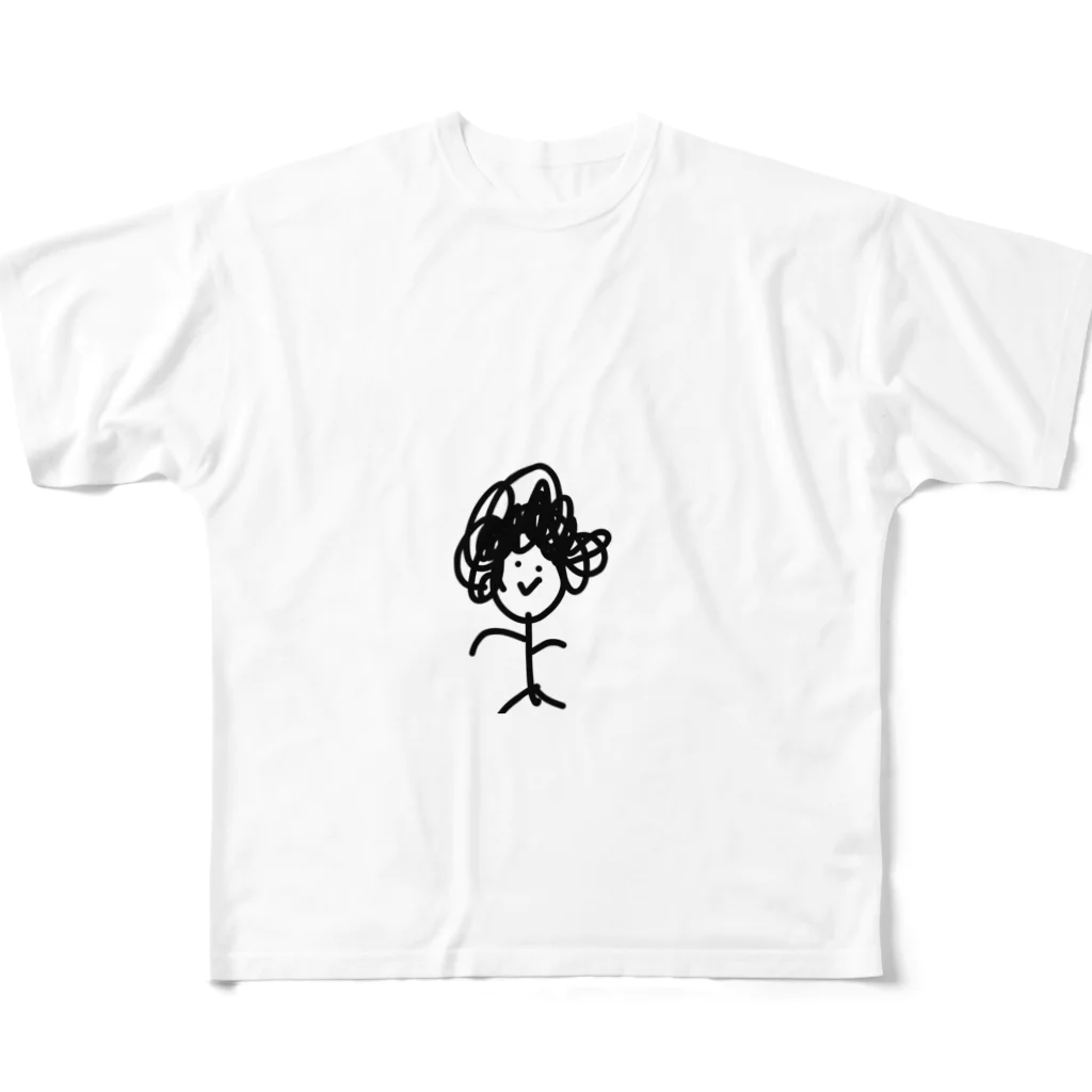 かいちゃんの天パくん フルグラフィックTシャツ