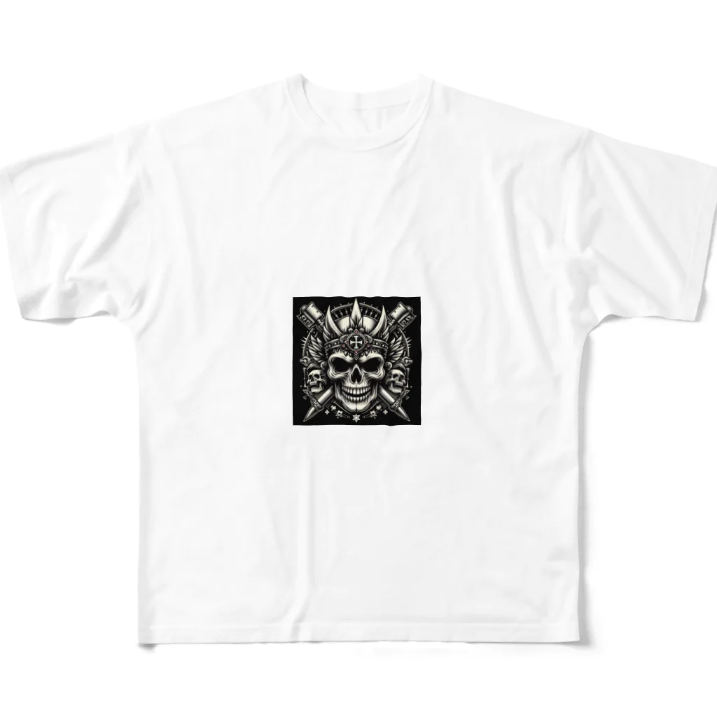 バッカスJPのスカル All-Over Print T-Shirt