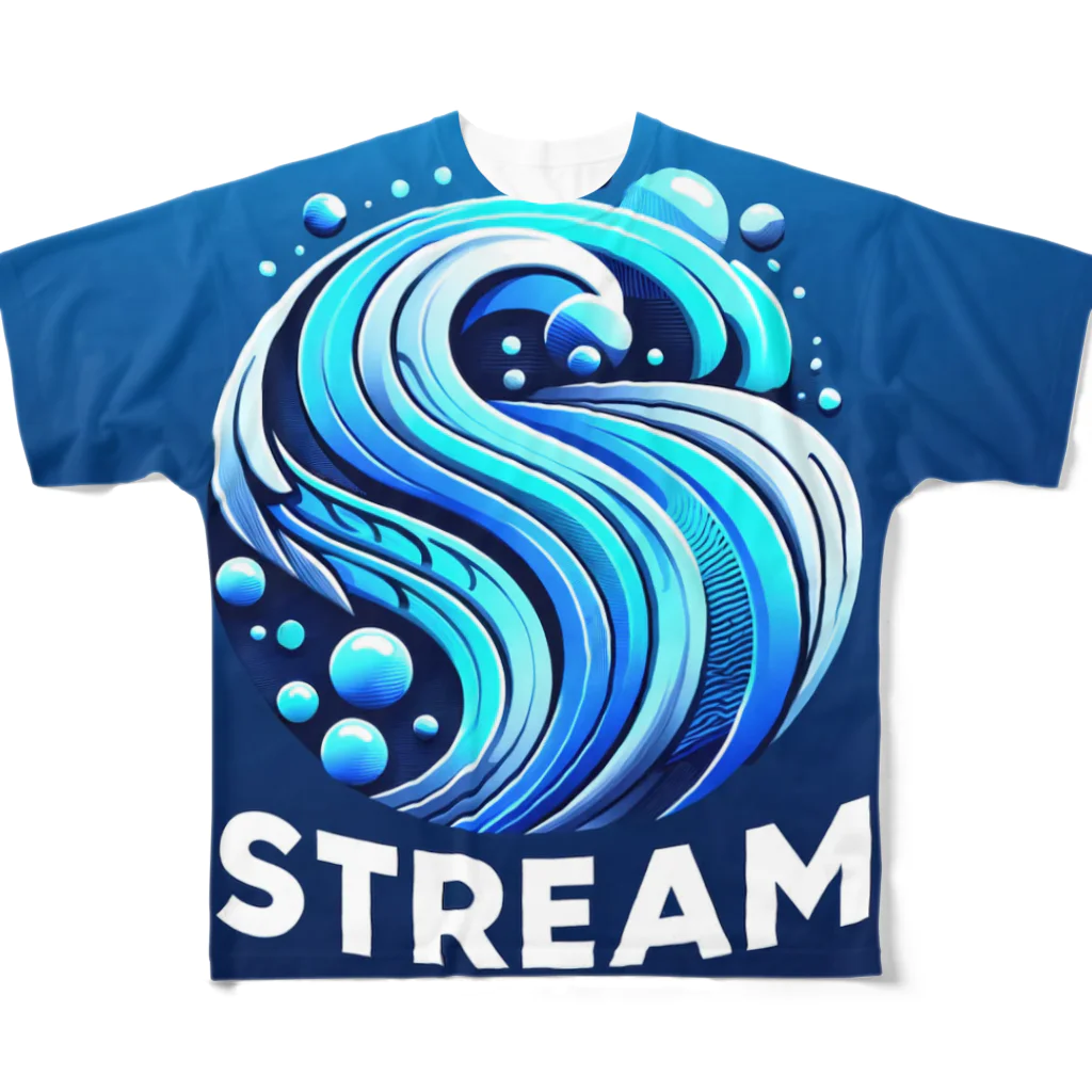 ねこにんじゃショップのStream All-Over Print T-Shirt