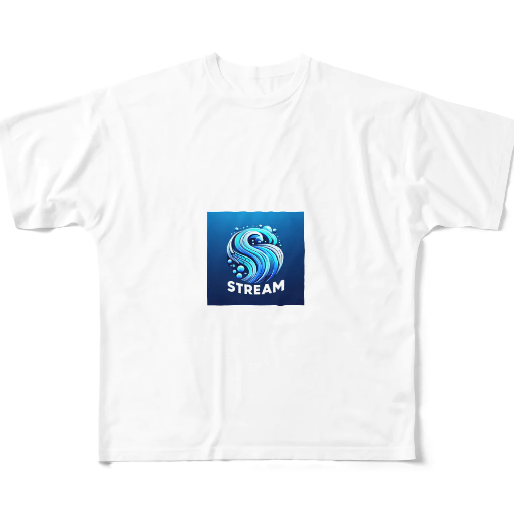 ネコニンジャのStream All-Over Print T-Shirt