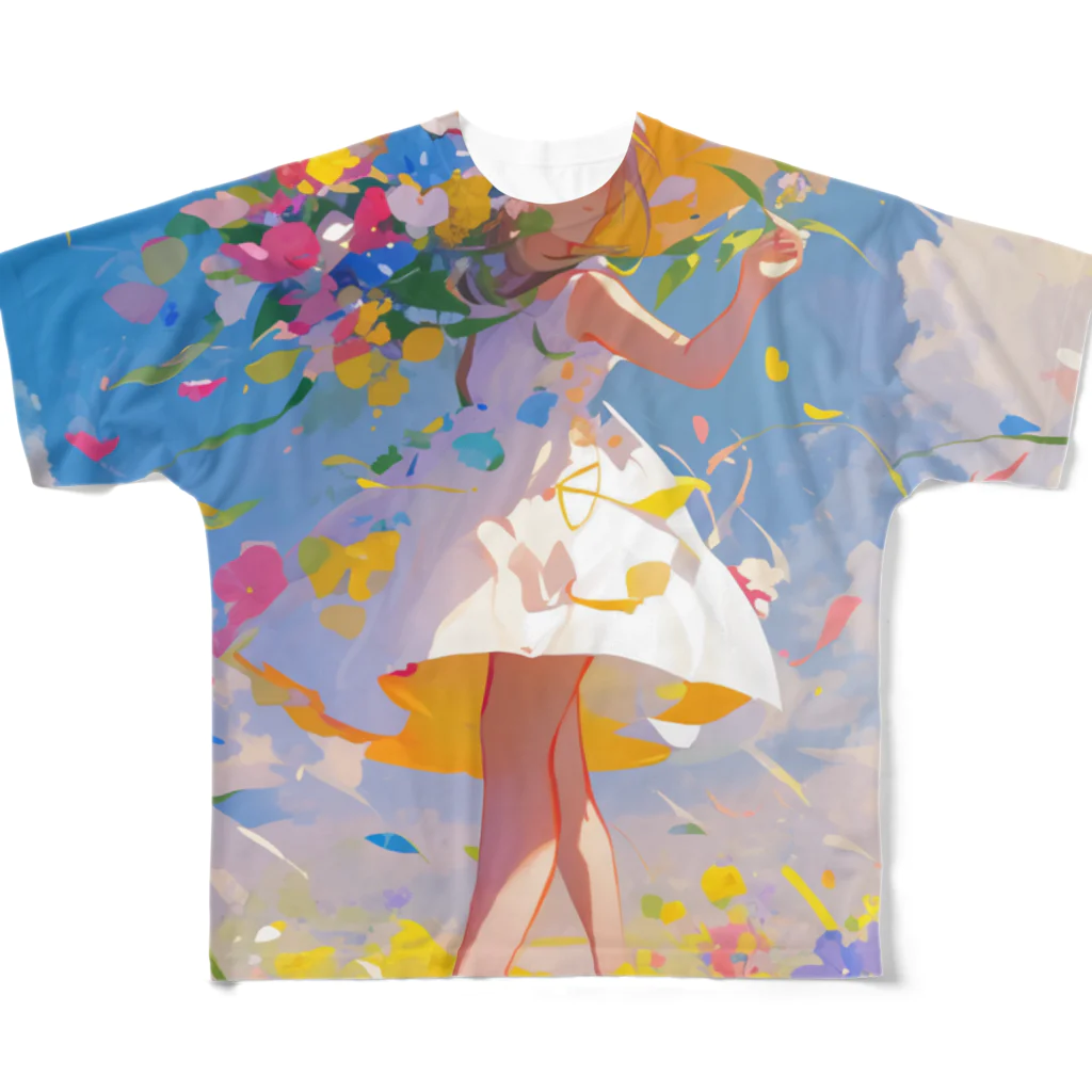 AQUAMETAVERSEの花のささやき　ラフルール　1859 フルグラフィックTシャツ