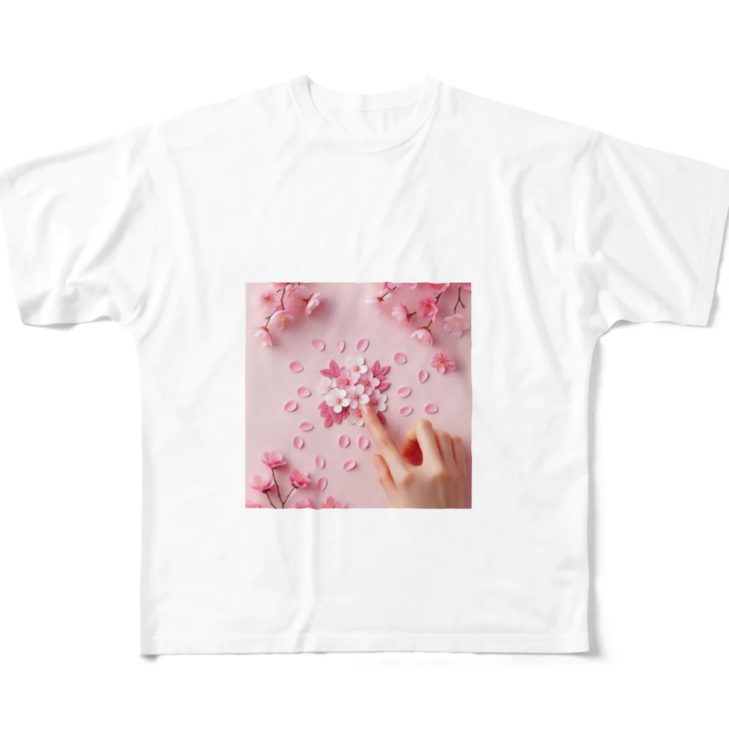 chapinnuのさくらの花びらで遊ぼう♪ フルグラフィックTシャツ