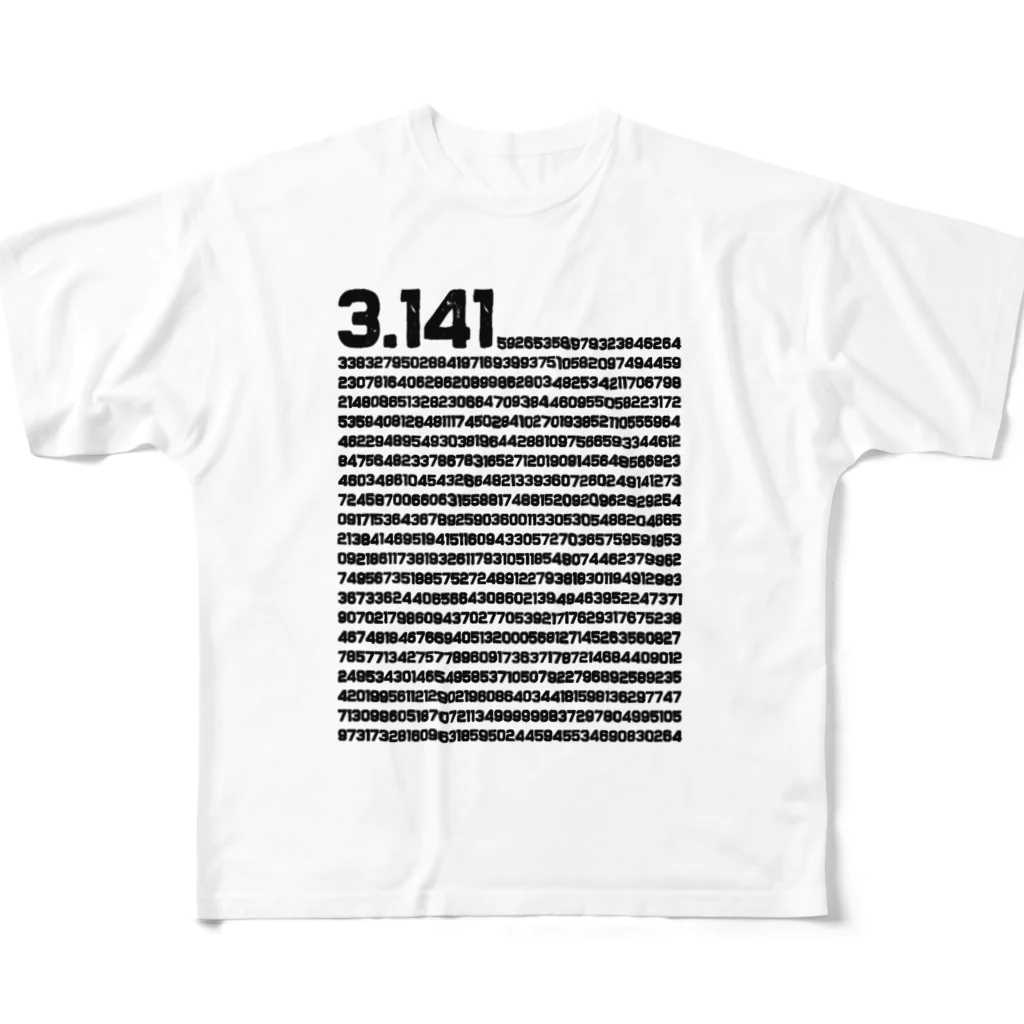 alonerbgの3.14 円周率の日 数学 非合理数 円周率 フルグラフィックTシャツ