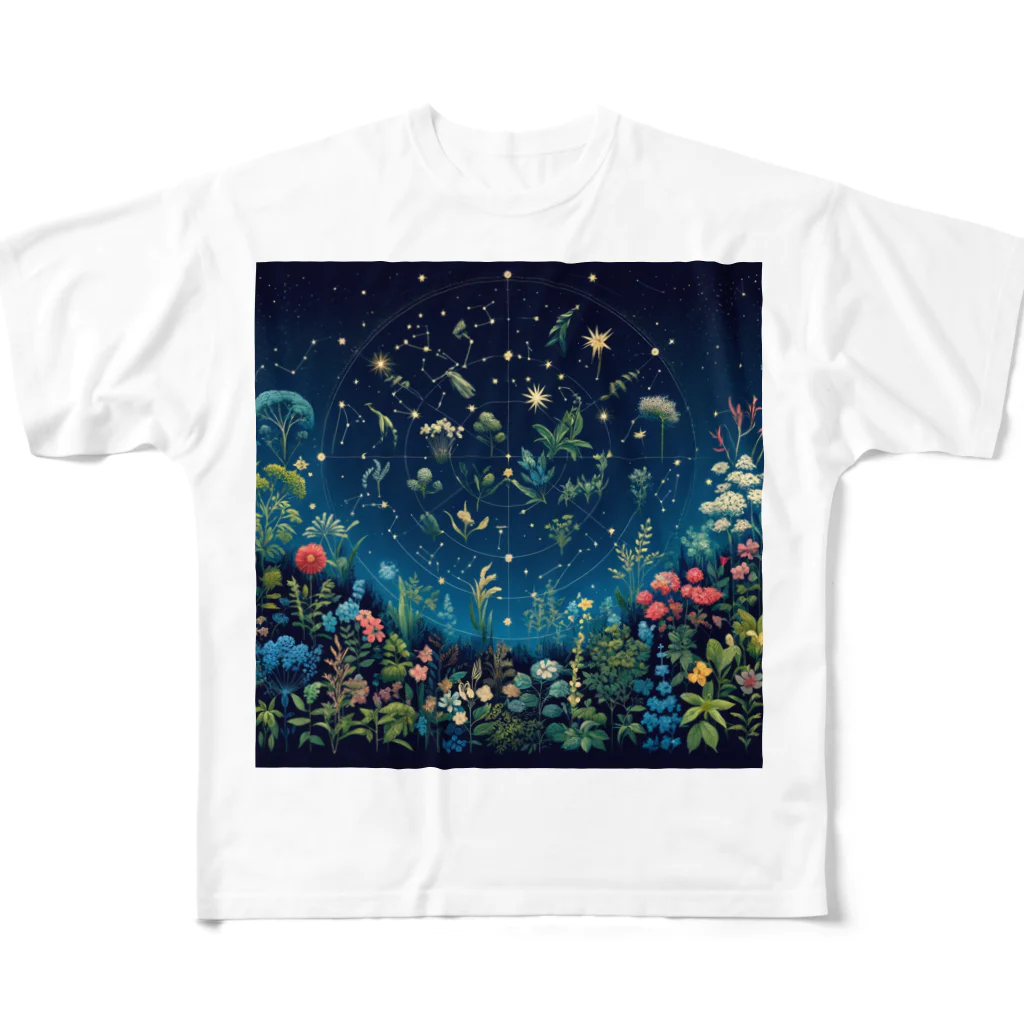 0denkundesuの星彩植譜 All-Over Print T-Shirt