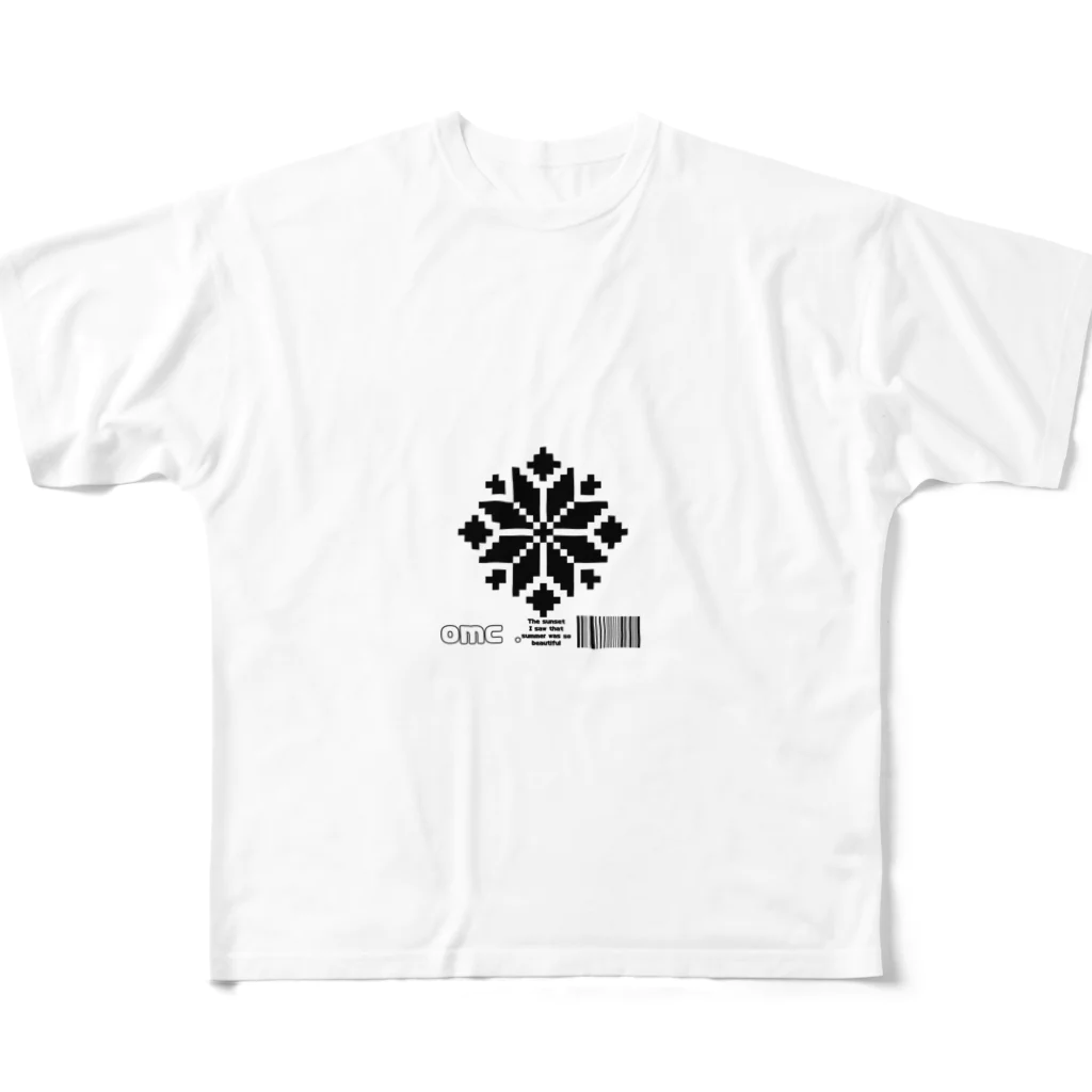 おもちショップの雪のドット結晶 All-Over Print T-Shirt